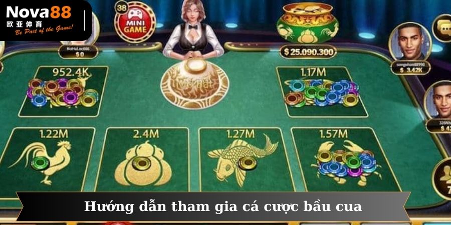 Hướng dẫn thao tác tham gia cá cược bầu cua tại nhà cái