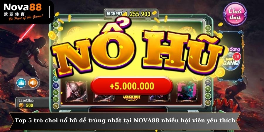 Top 5 trò chơi nổ hũ dễ trúng nhất tại NOVA88 Sugar RUSH được nhiều hội viên yêu thích