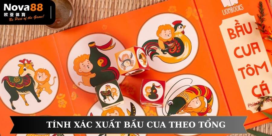Tính xác suất thống kê bầu cua theo tổng kết quả